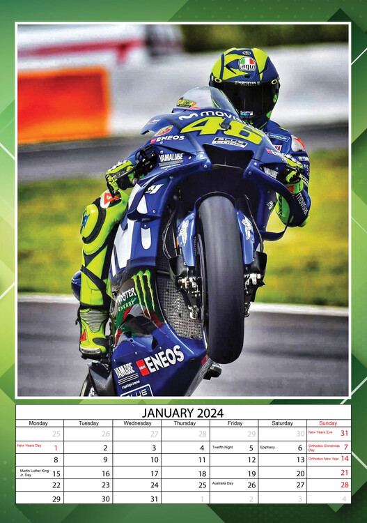 Kalender 2024 Valentino Rossi