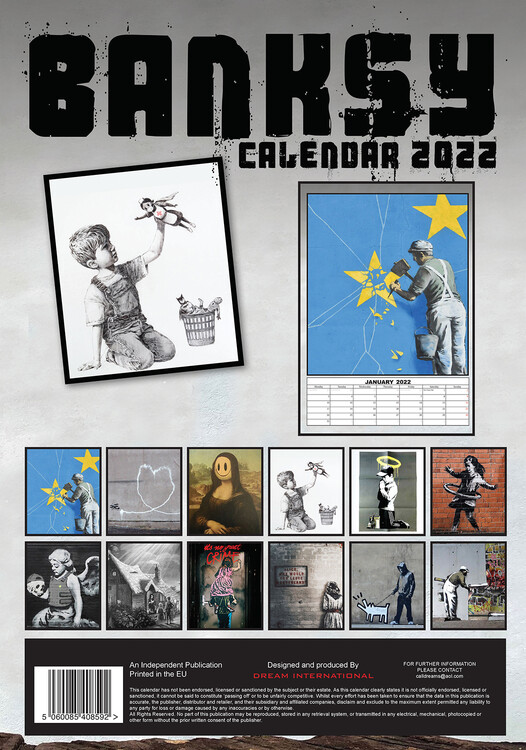banksy wandkalenders voor 2022 koop bij europosters