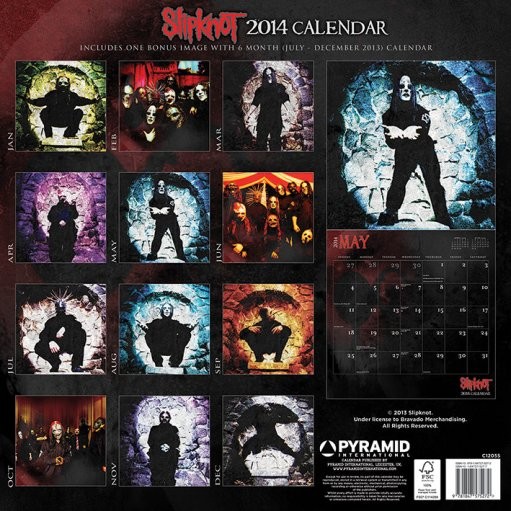 Calendar 14 Slipknot Wandkalenders Voor 22 Koop Bij Europosters