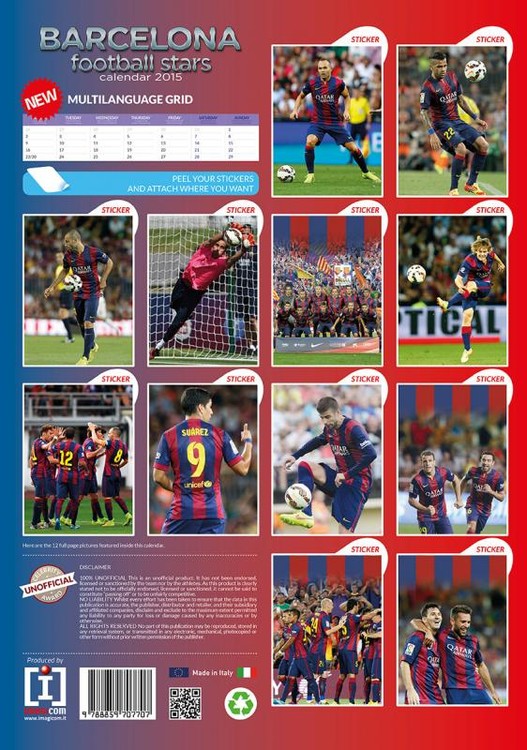 dramatisch Raad eens Vruchtbaar FC Barcelona - Wandkalenders voor 2015 | Koop bij Europosters
