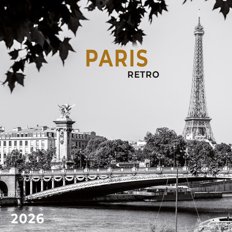 Kalender 2026 Paris Retro