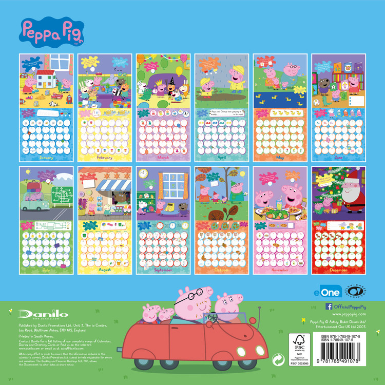 Snazzy Mechanica maart Peppa Pig - Wandkalenders voor 2017 | Koop bij Europosters
