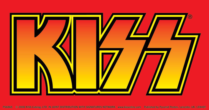 Kiss logo sticker 
