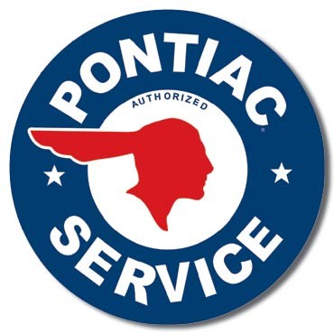 Kovinski znak PONTIAC SERVICE