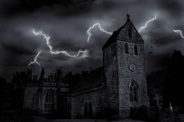 Billede på lærred A composite of a church in England.
