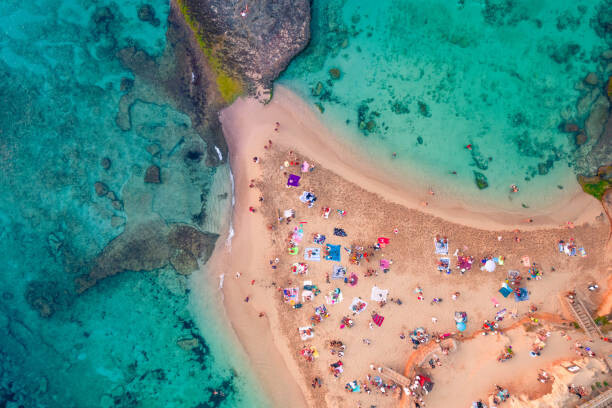 Billede på lærred Aerial view by drone of a