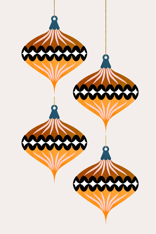 Billede på lærred Christmas Balls (No.1)