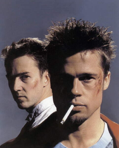 Billede på lærred Edward Norton And Brad Pitt