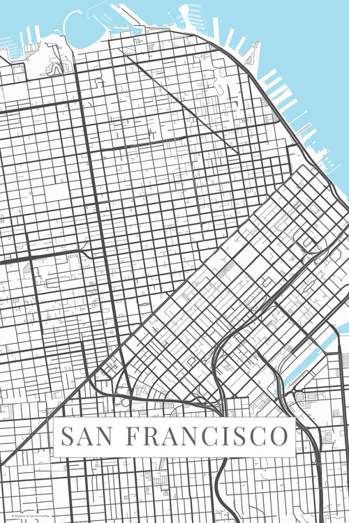 Billede på lærred San Francisco white