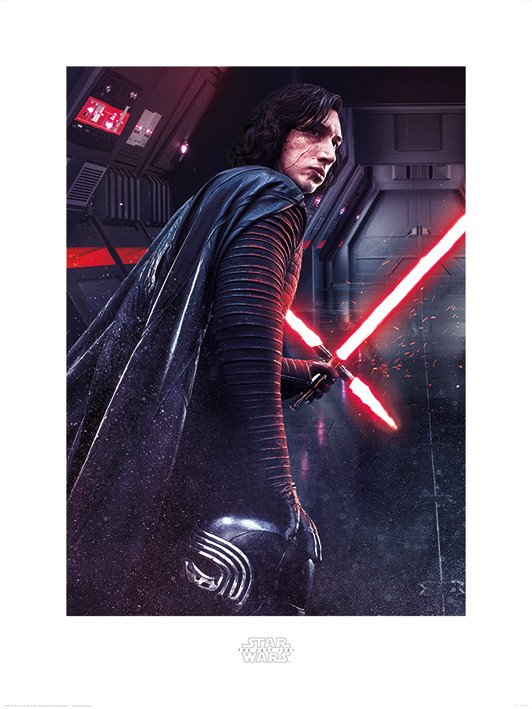 Arroyo Litoral Alcanzar Star Wars: Episodio VIII - Los últimos Jedi - Kylo Ren Rage Reproducción de  arte, Cartele | Posters.es