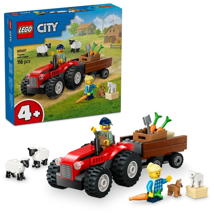 LEGO Lego - City - Red tractor with trailer and sheep 60461