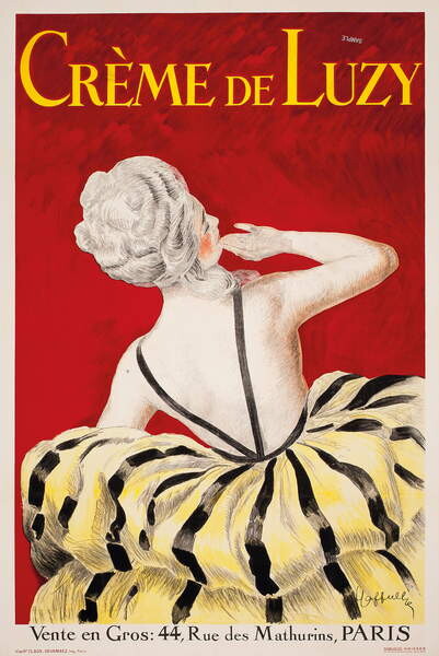 Bild auf Leinwand 'Creme de Luzy', an advertising poster for the Parisian cosmetics firm Luzy