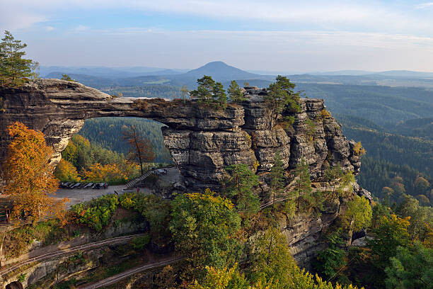 Bild auf Leinwand Czechia, Bohemian Switzerland, Elbe Sandstone Mountains,