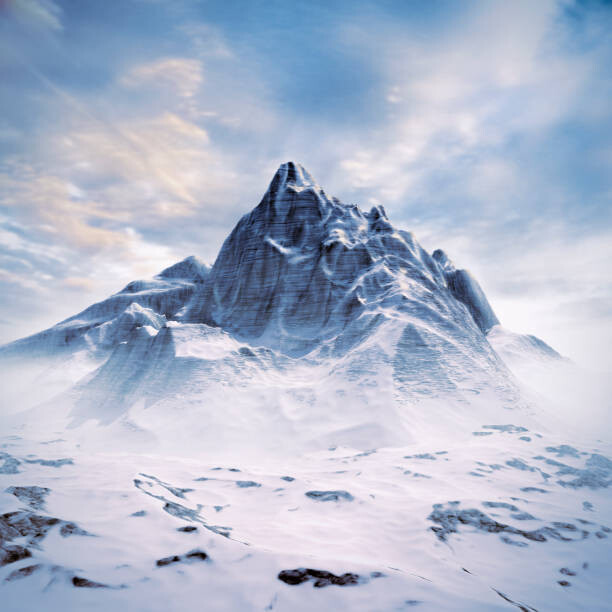 Bild auf Leinwand Mountain peak scene