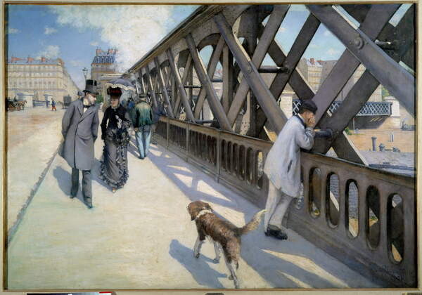 Bild auf Leinwand View of the Pont de l'Europe in Paris in 1876