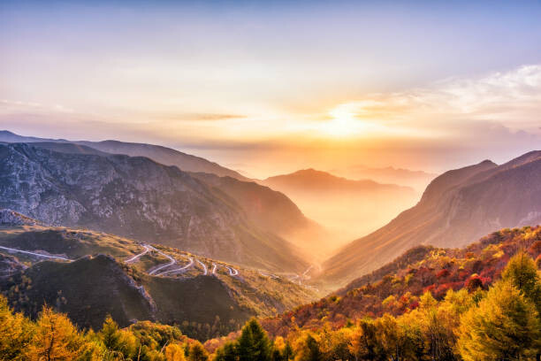 Bilde på lerret mountain sunrise