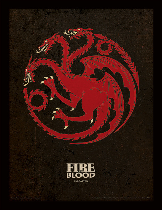 - linverno È Arrivato 1art1 Il Trono di Spade Poster Stampa e Cornice 91 x 61cm MDF Daenerys Targaryen 