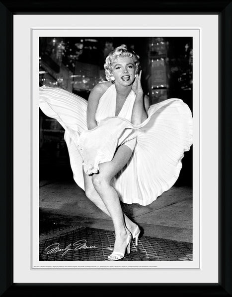 Quadro con cornice poster Marilyn Monroe 126x126 cm