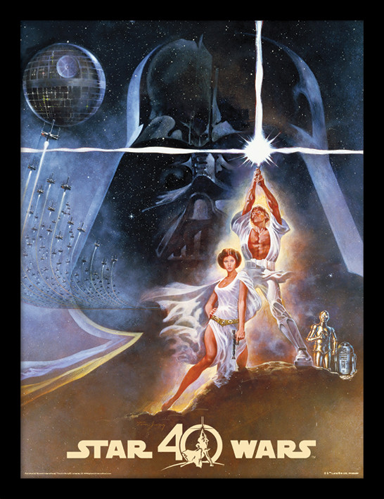 Star Wars 40th Anniversary New Hope Art Poster Incorniciato Quadro