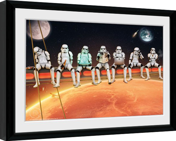 Stormtrooper - Stormtroopers On A Girder Poster Incorniciato, Quadro su