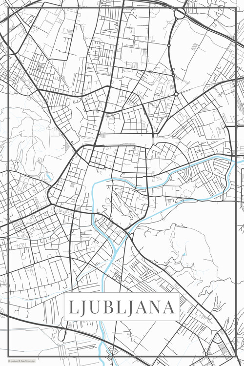 Samolepka Lubljana white