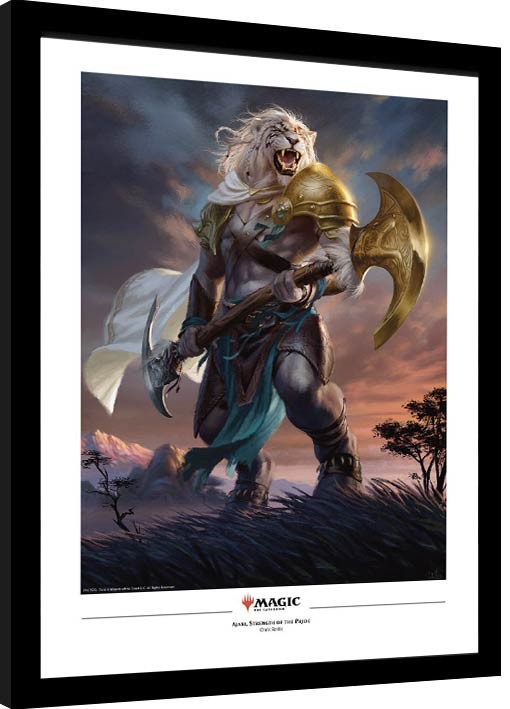 Zarámovaný plakát Magic The Gathering - Ajani Strength of the Pride