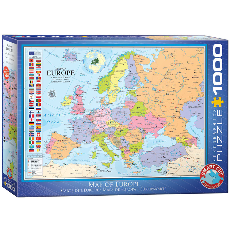 Jigsaw puzzle Map of Europe Tips for original gifts UKposters
