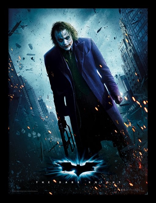 Batman: El caballero oscuro - Joker Gun Poster enmarcado 