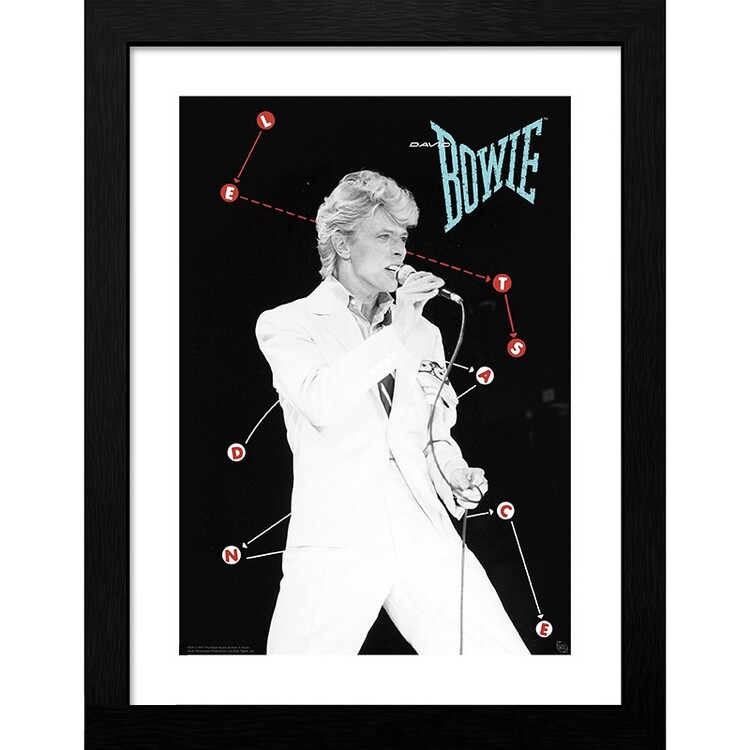 David Bowie - Lets Dance Poster enmarcado 