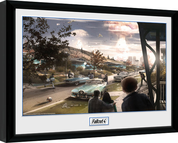 Poster enmarcado Fallout 4 - Sanctuary Hills Panic