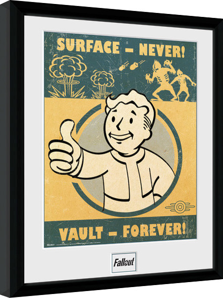 Fallout 4 - Vault Forever Poster enmarcado