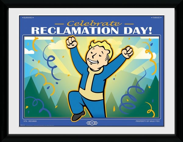 Fallout 76 - Reclamation Day Poster enmarcado