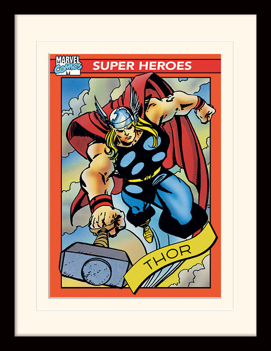 Marvel Comics - Thor Trading Card Poster enmarcado 