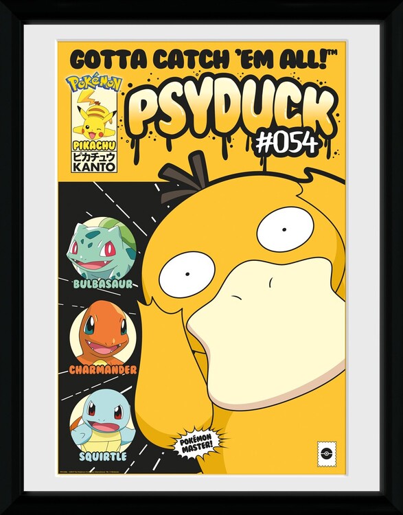 Con rapidez camión Más lejano Pokemon - Psyduck Comic Poster enmarcado | Posters.es