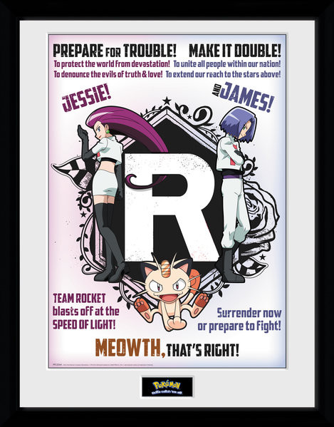 Pokemon - Team Rocket Poster enmarcado