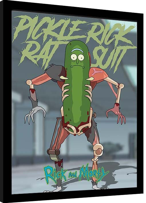 Rick & Morty - Pickle Rick Poster enmarcado 