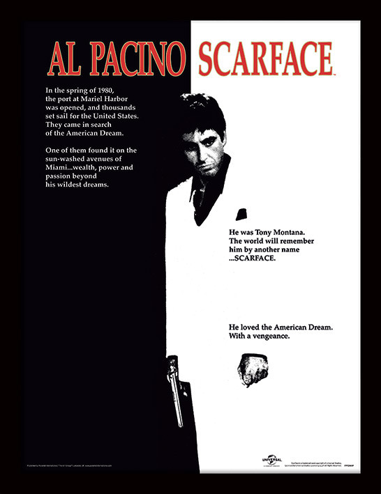 Scarface - One Sheet Poster enmarcado 