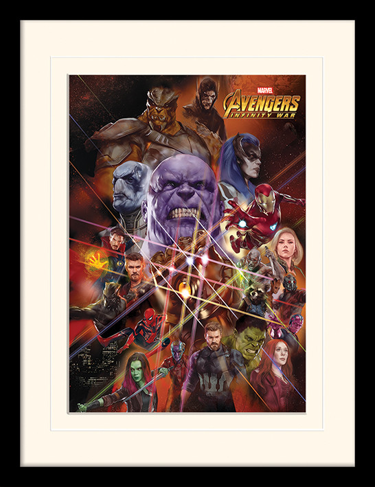 terraza partes bomba Vengadores Infinity War - Gauntlet Character Collage Poster enmarcado |  Posters.es