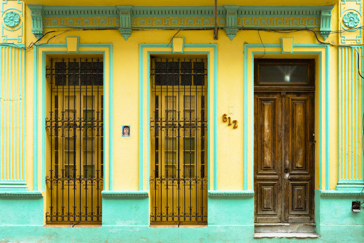 Kunstfotografie 612 Street Havana - Yellow and Green