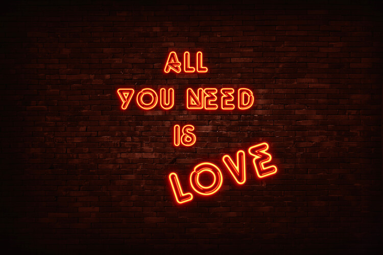 Ταπετσαρία τοιχογραφία All you need is love
