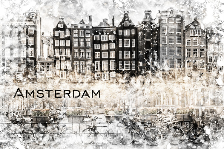 AMSTERDAM Collage Poster Mural XXL