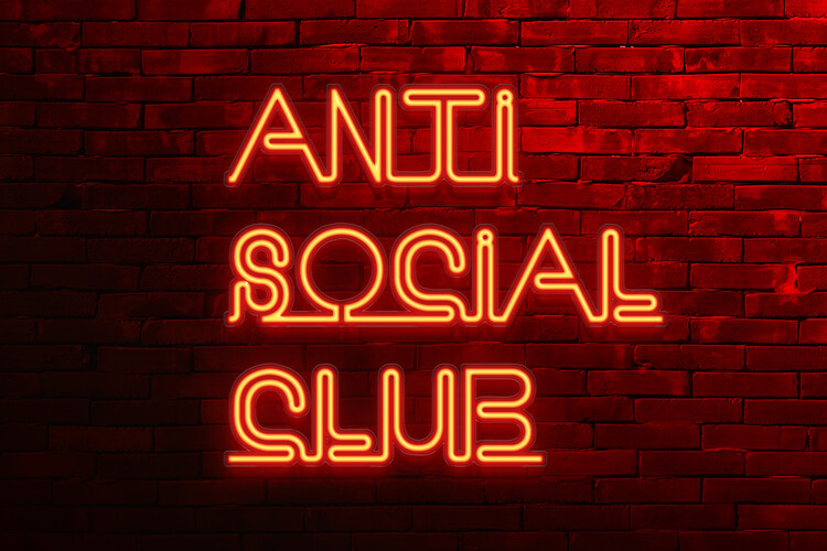 Anti social club Fotobehang