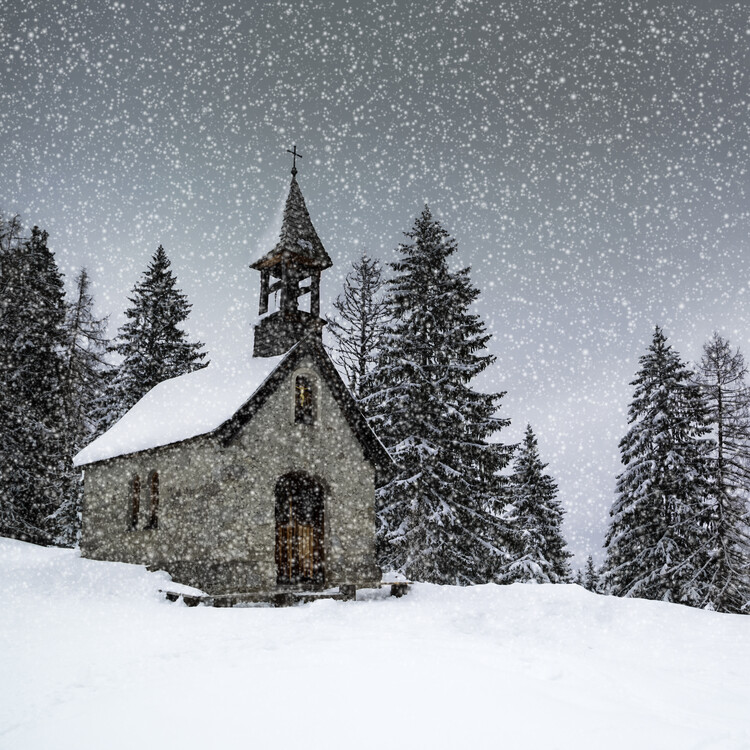 Umělecká fotografie Bavarian Winters Tale Anna Chapel