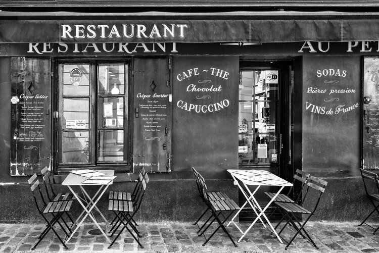 Umjetnička fotografija Black Montmartre - Café Restaurant
