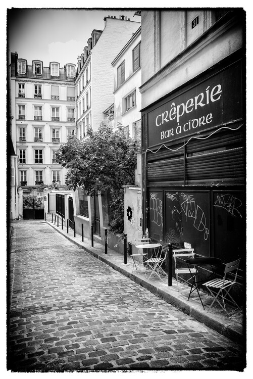 Konstfotografering Black Montmartre - Creperie