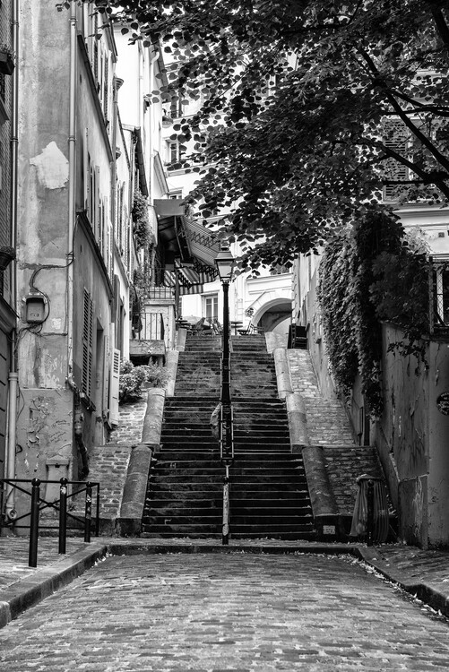 Black Montmartre - French Street Fotobehang
