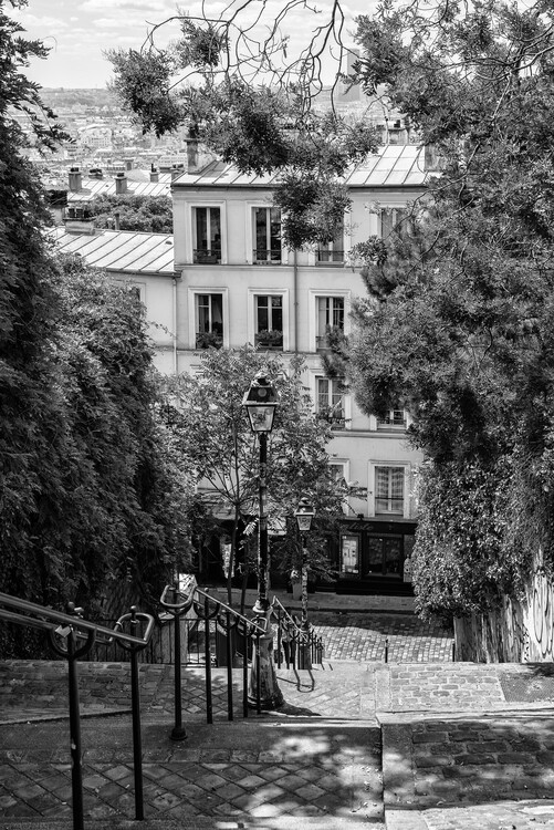 Fotografia artystyczna Black Montmartre - Iconic Stairs