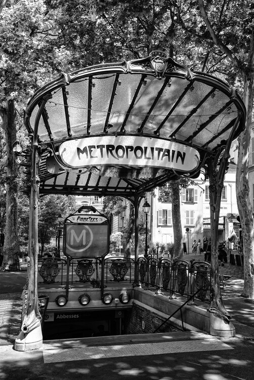 Konstfotografering Black Montmartre - Metro Abbesses