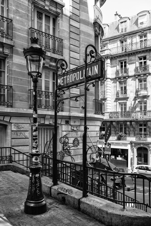 Stampa su tela Black Montmartre - Metropolitain