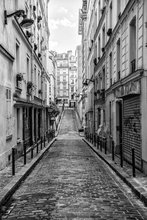 Umelecká fotografie Black Montmartre - Montmartre Street View